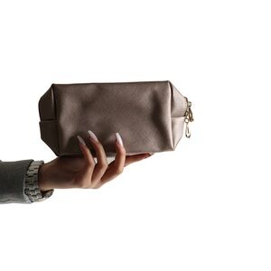 Chic Brown Monochrome Cosmetic Bag